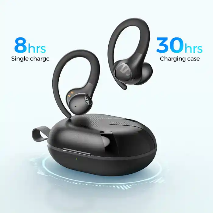 SoundPEATS Wings 2 Sports Over-Ear Wireless Earbuds Headphones Bluetooth 5.3 Waterproof Sports Over-Ear Hooks Earphones with Touch App Control 30Hours